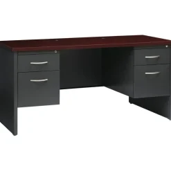 Lorell Fortress Modular Series Double-pedestal Credenza