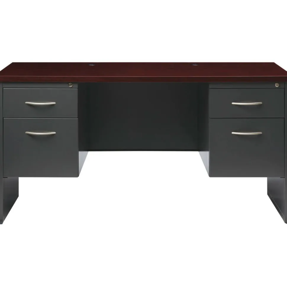Lorell Fortress Modular Series Double-pedestal Credenza
