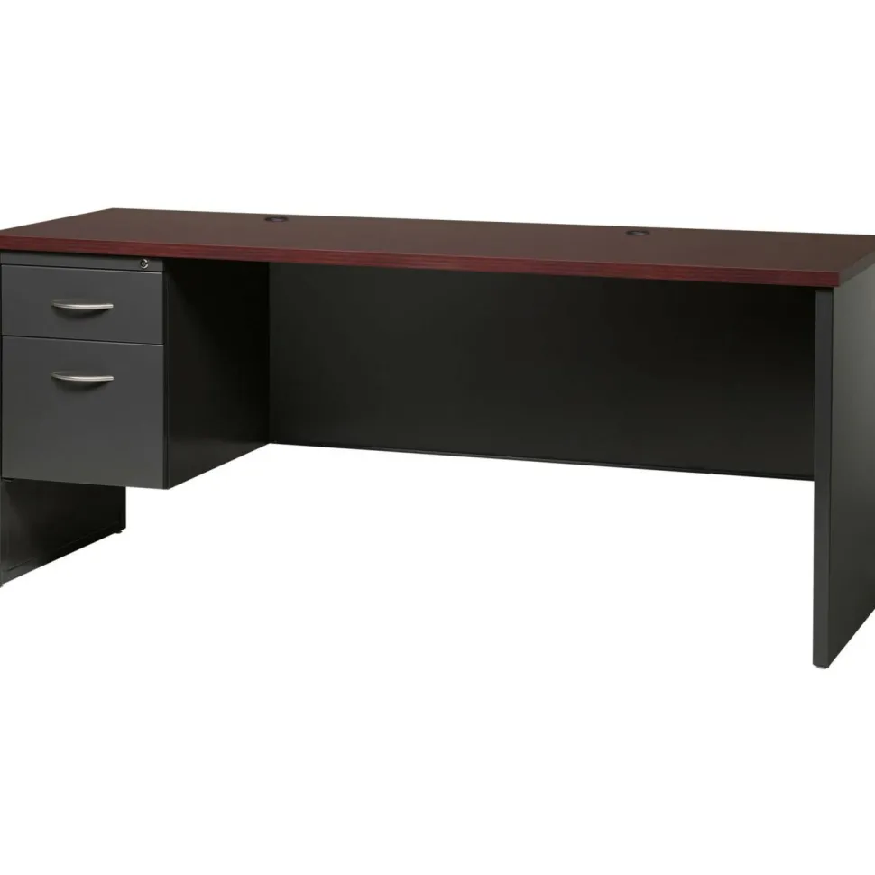 Lorell Fortress Modular Series Left-pedestal Credenza