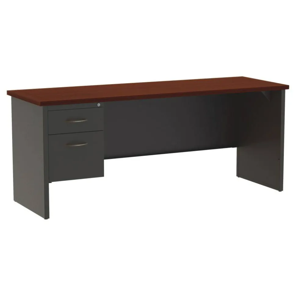 Lorell Fortress Modular Series Left-pedestal Credenza