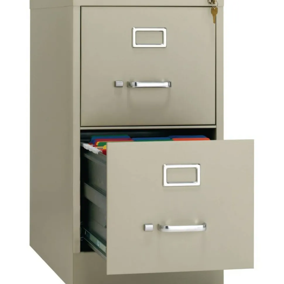 Lorell Fortress Series 26-1/2" Commercial-Grade Vertical File Cabinet