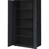 Lorell Fortress Series Steel Storage Cabinet 5-Shelf Adjustable, 24"D, Black