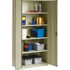 Lorell Fortress Series Steel Storage Cabinet, 5-Shelf, 18"D, Putty