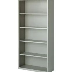 Lorell Fortress Series Steel Modular Shelving Bookcase, 5-Shelf, 72