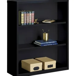 Lorell Fortress Series Steel Modular Shelving Bookcase, 3-Shelf, 42