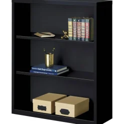 Lorell Fortress Series Steel Modular Shelving Bookcase, 3-Shelf, 42