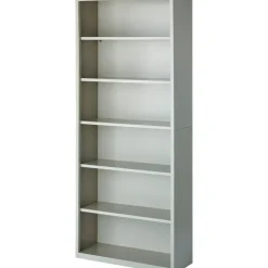Lorell Fortress Series Steel Modular Shelving Bookcase, 6-Shelf, 82