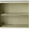 Lorell Fortress Series Steel Modular Shelving Bookcase, 2-Shelf, 30"H x 34-1/2"W x 13"D, Putty