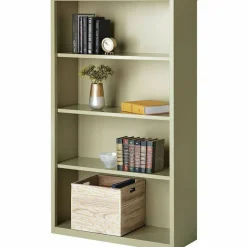 Lorell Fortress Series Steel Modular Shelving Bookcase, 4-Shelf, 60