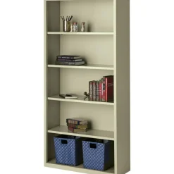 Lorell Fortress Series Steel Modular Shelving Bookcase, 5-Shelf, 72