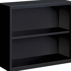 Lorell Fortress Series Steel Modular Shelving Bookcase, 2-Shelf, 30