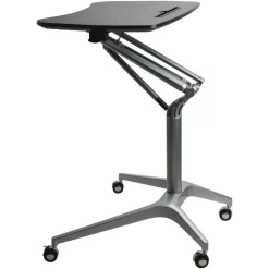 Lorell Gas Lift Height-Adjustable Mobile Desk
