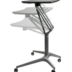 Lorell Gas Lift Height-Adjustable Mobile Desk