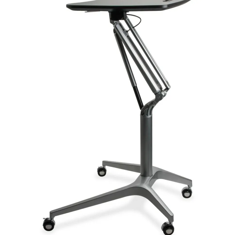 Lorell Gas Lift Height-Adjustable Mobile Desk