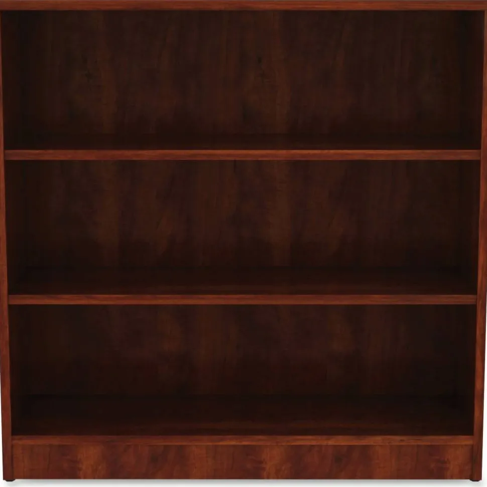 Lorell 36"H 3-Shelf Bookcase, Cherry