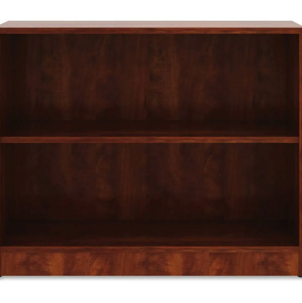 Lorell 30"H 2-Shelf Bookcase, Cherry