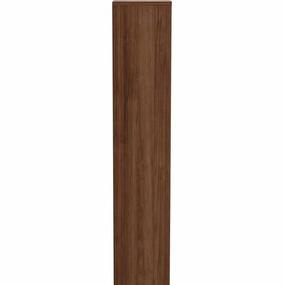 Lorell 60"H 5-Shelf Bookcase, Walnut