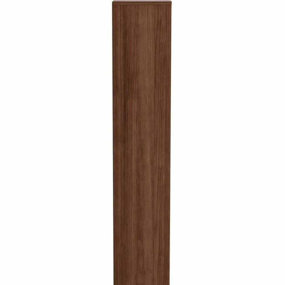 Lorell 60"H 5-Shelf Bookcase, Walnut
