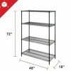 Lorell Industrial Wire Shelving Starter Unit, 36"W x 24"D, Black