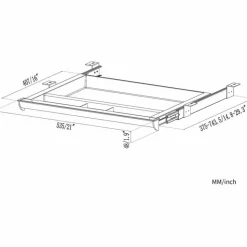 Lorell Laminate Desk 4-compartment Drawer, Black