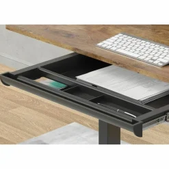 Lorell Laminate Desk 4-compartment Drawer, Black