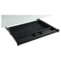 Lorell Laminate Desk 4-compartment Drawer, Black