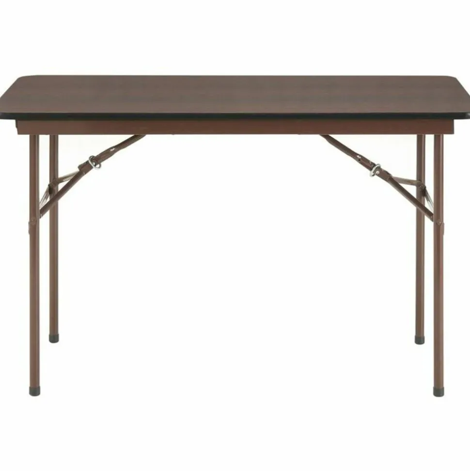 Lorell Laminate Economy Folding Table, 29"H x 48"W x 24"D, Mahogany