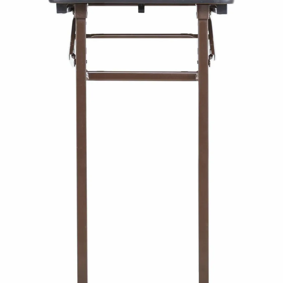 Lorell Laminate Economy Folding Table, 29"H x 48"W x 24"D, Mahogany
