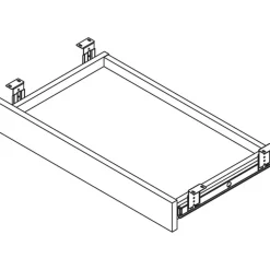 Lorell Laminate Universal Center Drawer, 5-1/8”H x 28-7/16”W x 16-3/4”D, Mahogany