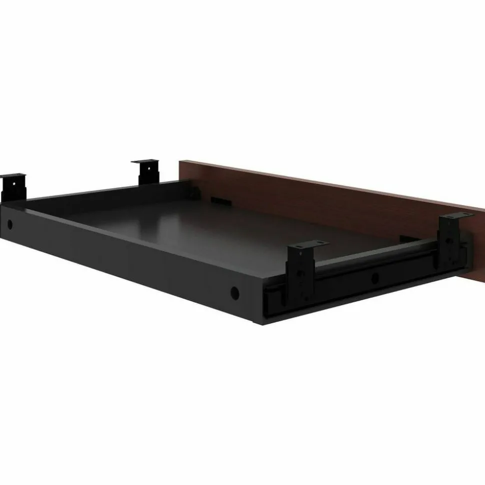 Lorell Laminate Universal Center Drawer, 5-1/8”H x 28-7/16”W x 16-3/4”D, Mahogany