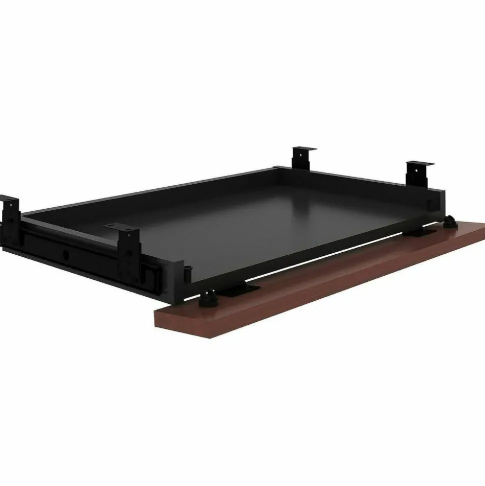 Lorell Laminate Universal Center Drawer, 5-1/8”H x 28-7/16”W x 16-3/4”D, Mahogany