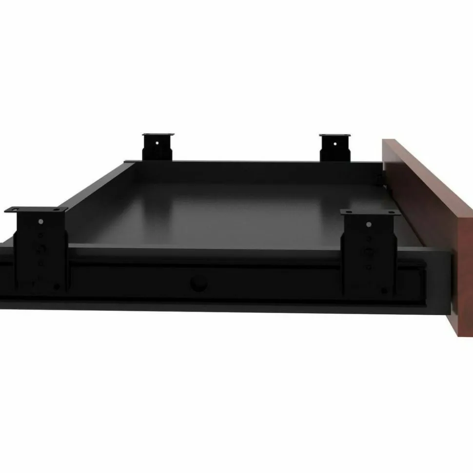 Lorell Laminate Universal Center Drawer, 5-1/8”H x 28-7/16”W x 16-3/4”D, Mahogany