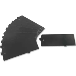 Lorell Lateral File Dividers, Black, Pack Of 10