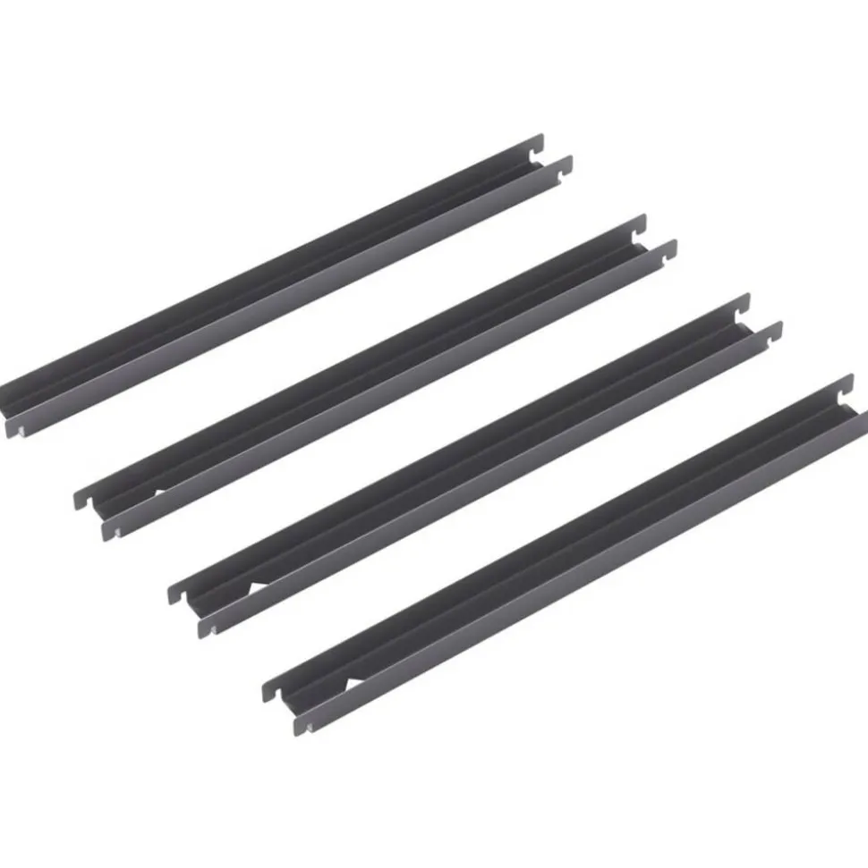 Lorell Lateral File Front-To-Back Rail Kit, Platinum Gray, Set Of 4