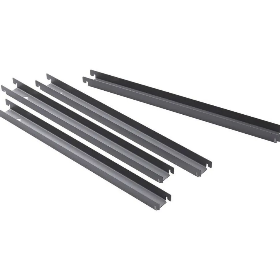 Lorell Lateral File Front-To-Back Rail Kit, Platinum Gray, Set Of 4