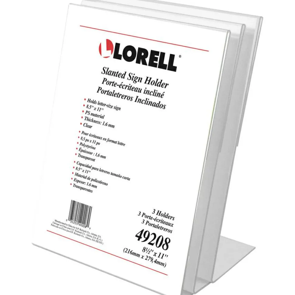 Lorell L-base Slanted Sign Holder Stand