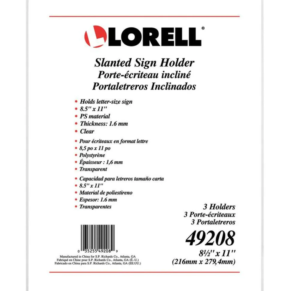 Lorell L-base Slanted Sign Holder Stand