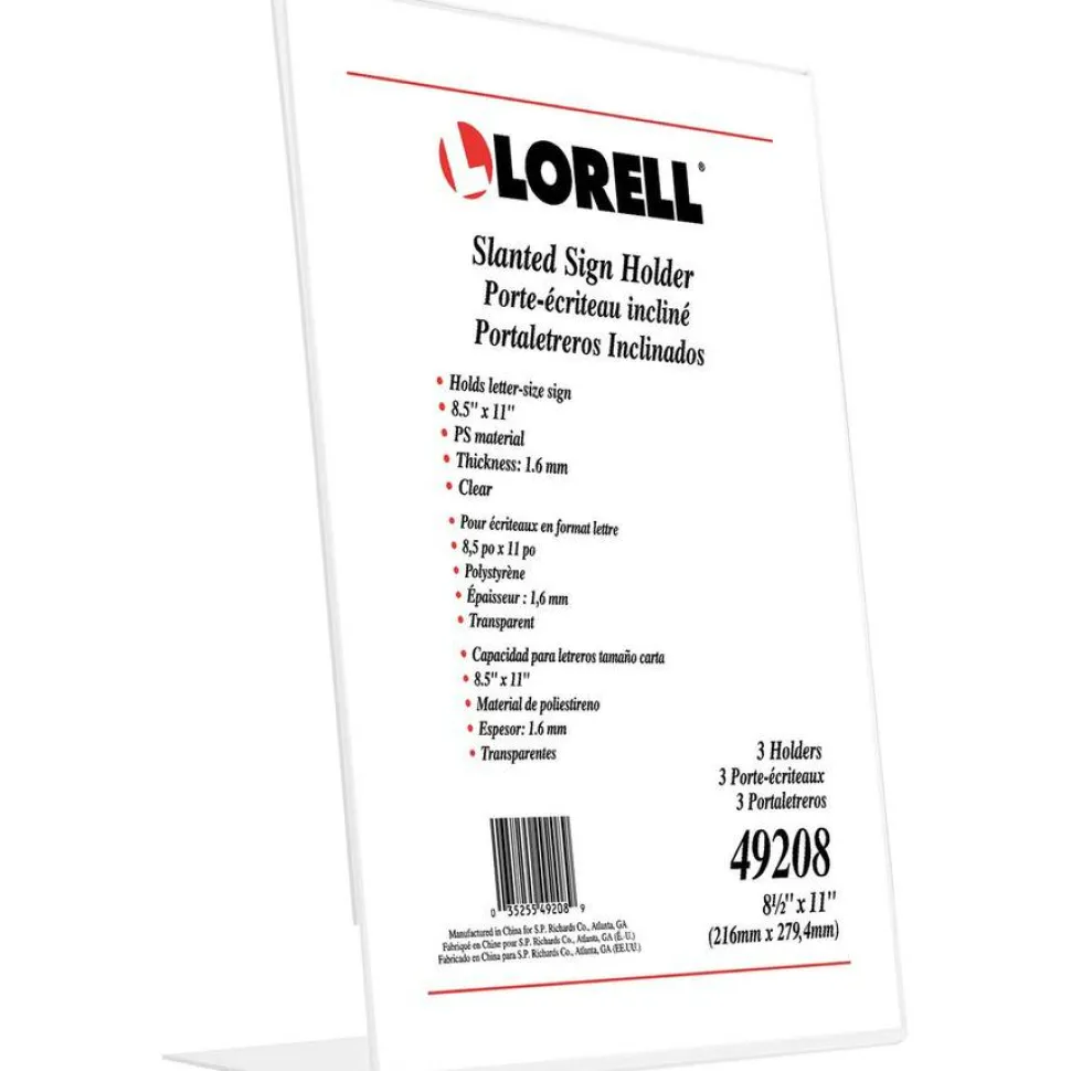 Lorell L-base Slanted Sign Holder Stand