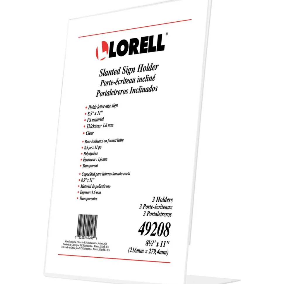 Lorell L-base Slanted Sign Holder Stand