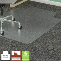 Lorell Lipped Chair Mat for Medium-Pile Carpet - 36" x 48"