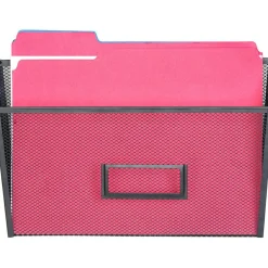Lorell Mesh Single Wall Pocket, Letter Size, Black