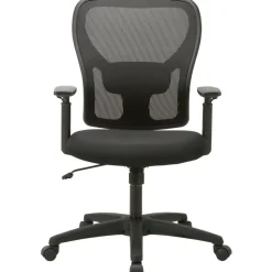 Lorell Mid-Back Mesh/Fabric Task Chair, Black