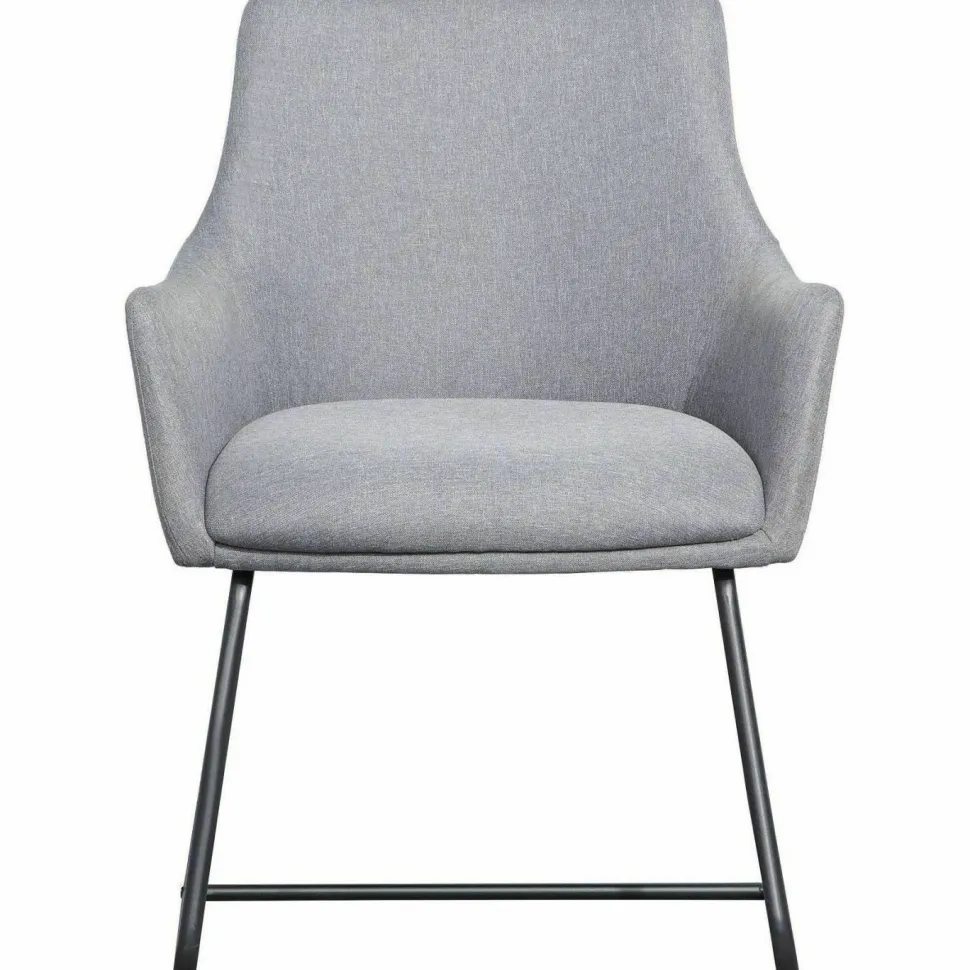 Lorell Mid-century Modern Flannel Guest Chair