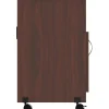 Lorell Mobile Machine Stand with Shelf, 30.75"H x 28"W x 19.25"D, Mahogany, Laminated Particleboard, Mahogany
