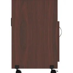 Lorell Mobile Machine Stand with Shelf, 30.75"H x 28"W x 19.25"D, Mahogany, Laminated Particleboard, Mahogany
