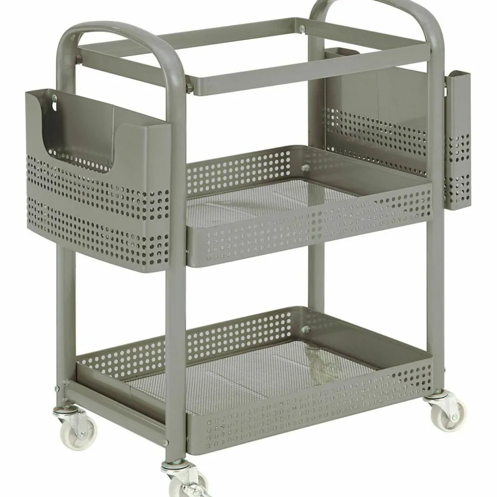 Lorell Mobile Metal File Cart, Champagne
