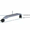 Lorell Mobile T-Foot Set With Casters, 2.40"W x 1.50"D x 17.80"H, Metal, Silver, 2 / Set