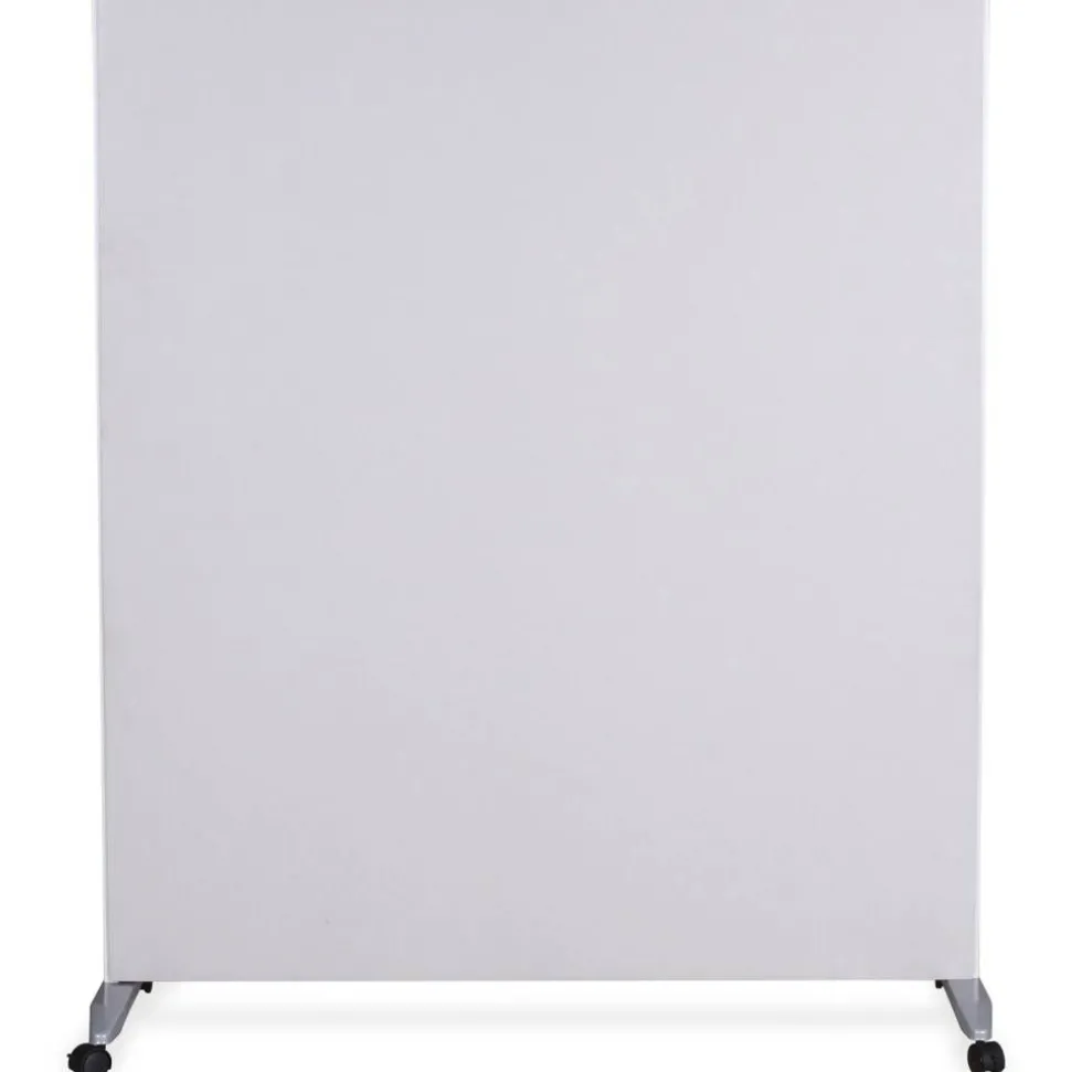 Lorell Mobile T-Foot Set With Casters, 2.40"W x 1.50"D x 17.80"H, Metal, Silver, 2 / Set