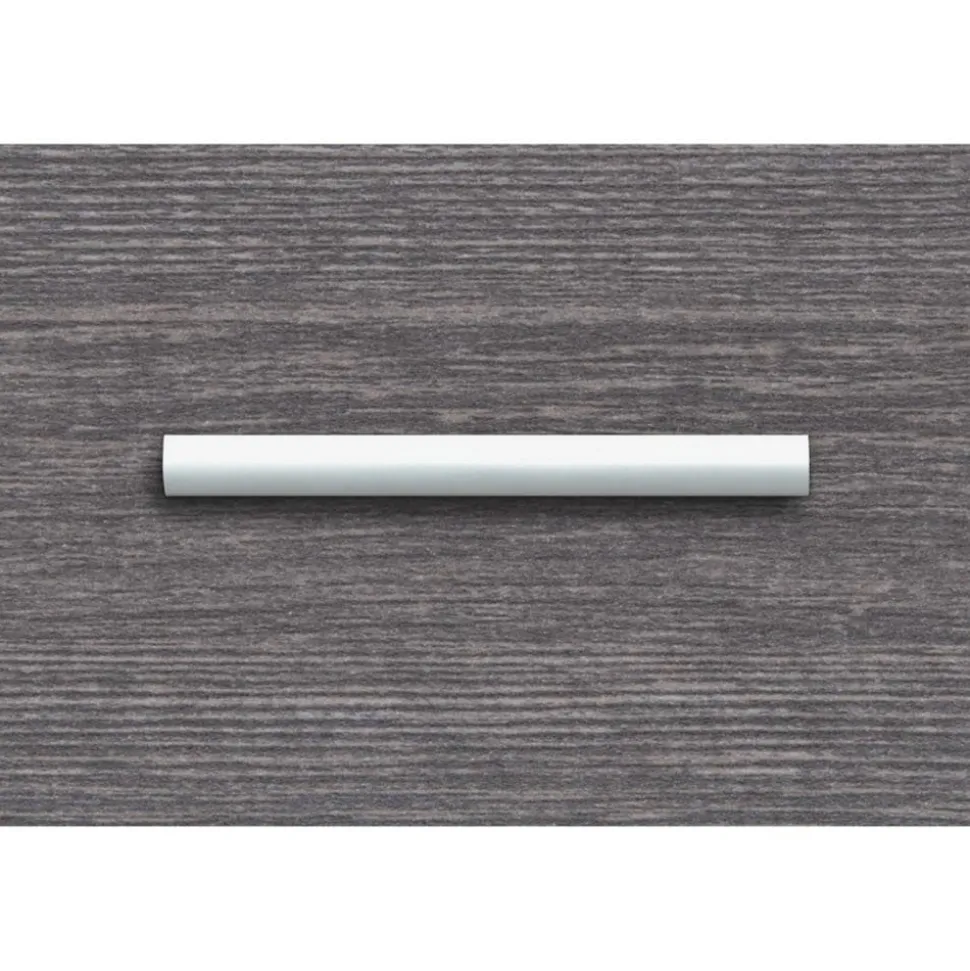 Lorell Modern Laminate Drawer Pulls, 1-1/8"H x 5-7/8"W x 5/8"D, Silver, Pack Of 2 Pulls