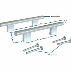 Lorell Modern Laminate Drawer Pulls, 1-1/8